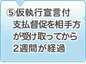 5.仮執行宣言付支払督促を相手方が受け取ってから2週間が経過